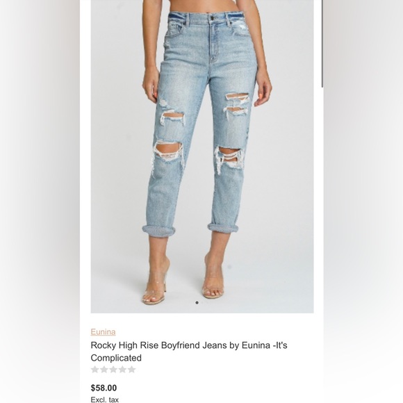 Eunina Rocky High Rise Boyfriend Jean painter pant - Picture 8 of 11